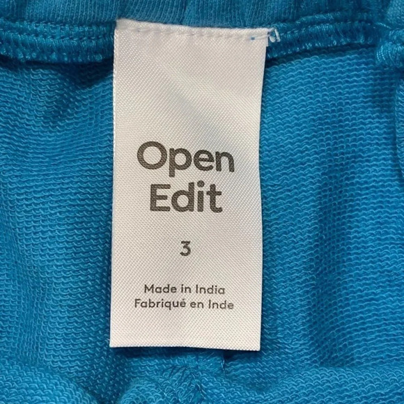 Open Edit Kids' Side Ruffle Shorts In Blue Cendre Be Yourself Size 3 NWT - Picture 8 of 12